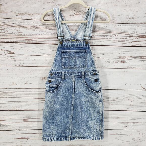 Sergio Diamond Wash Dresses & Skirts - Vintage Rare Sergio Diamond Wash Women's Cotton Denim Bib Overall Dress 5/6